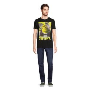 Shrek Men's and Big Men's Graphic Tee with Short Sleeves,